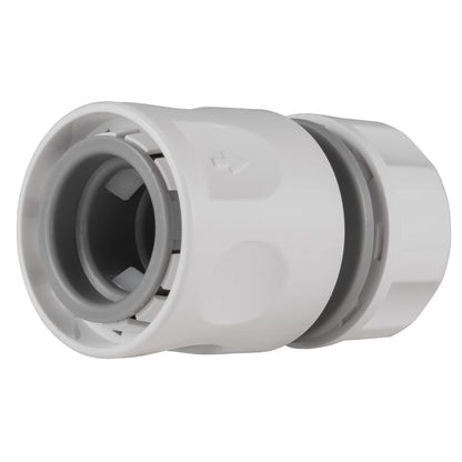 1/2" Female Hose Connector With Stop, Grey