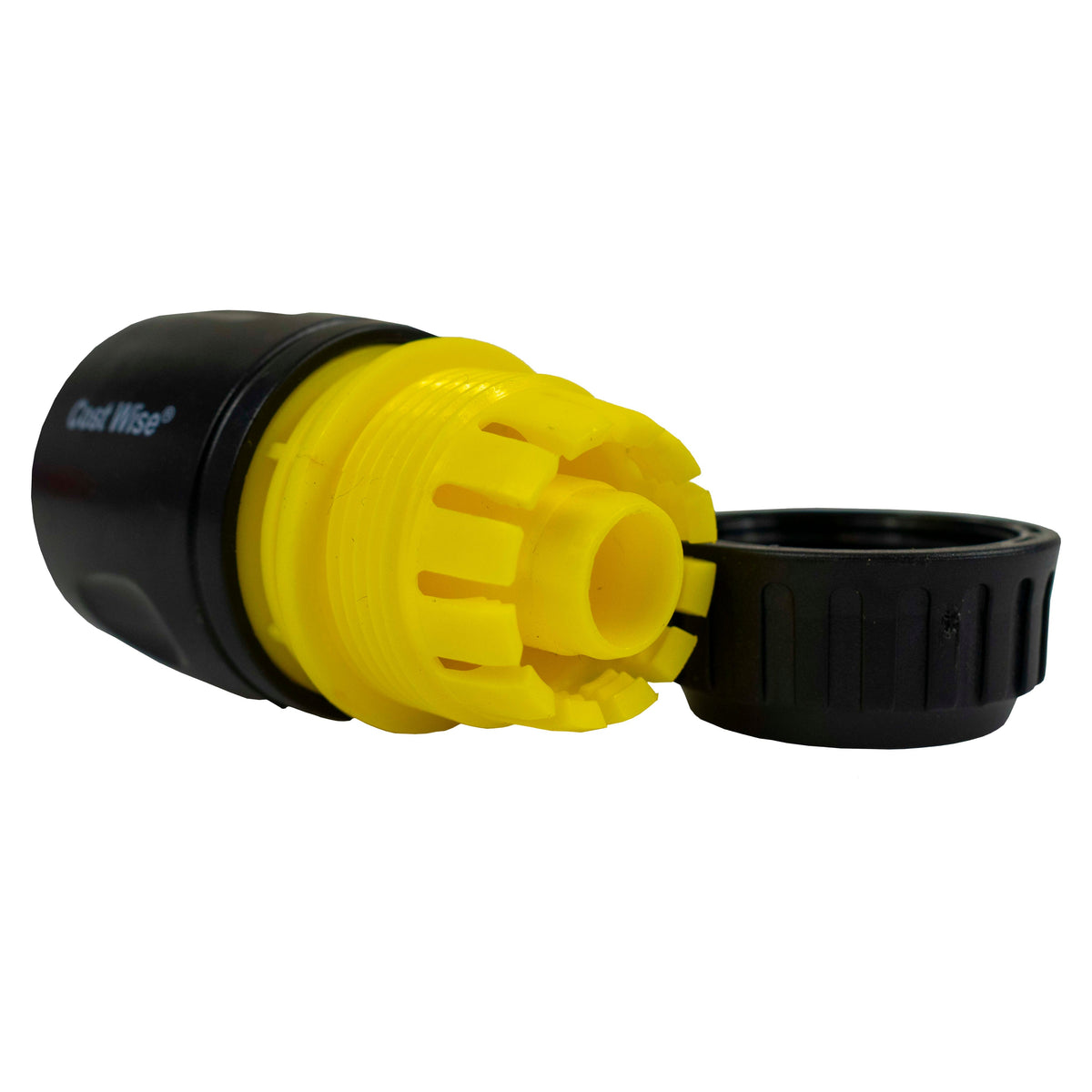 1/2" Female Hose Connector, Yellow & Black