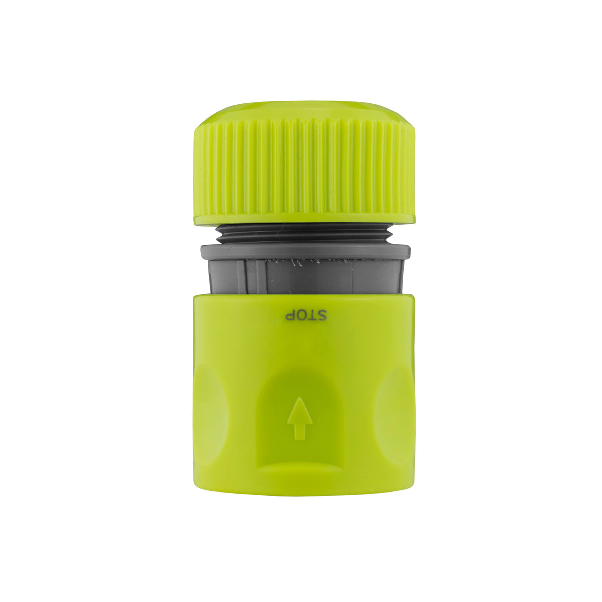 1/2" Female Hose Connector With Stop, Lime
