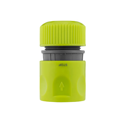 1/2" Female Hose Connector With Stop, Lime