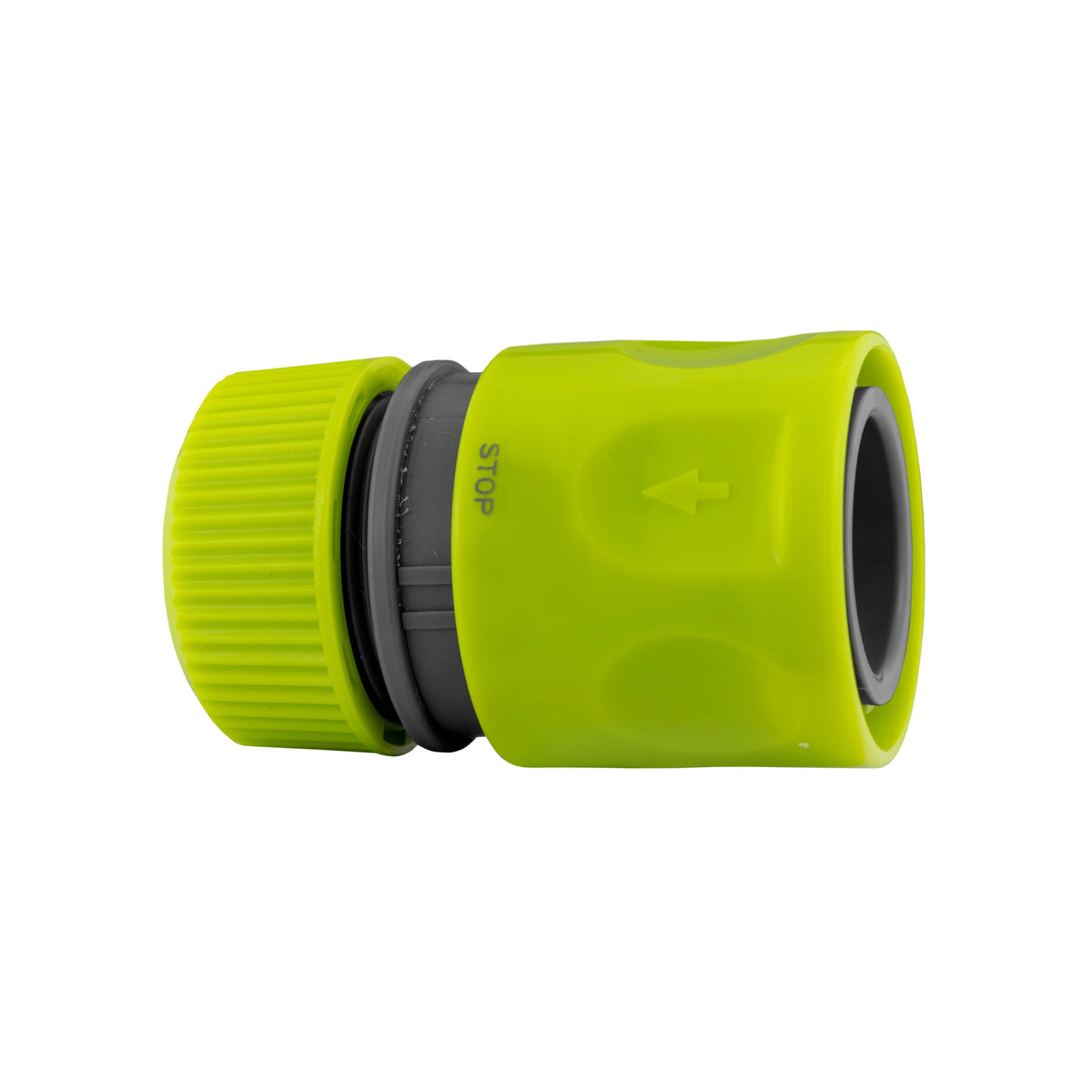 1/2" Female Hose Connector With Stop, Lime