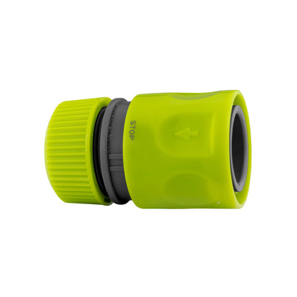 1/2" Female Hose Connector With Stop, Lime