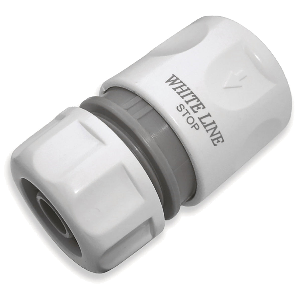 1/2" Female Hose Connector With Stop, Grey