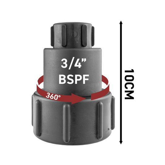 S60X6 IBC Extended Adapter with 3/4" BSP Female Thread