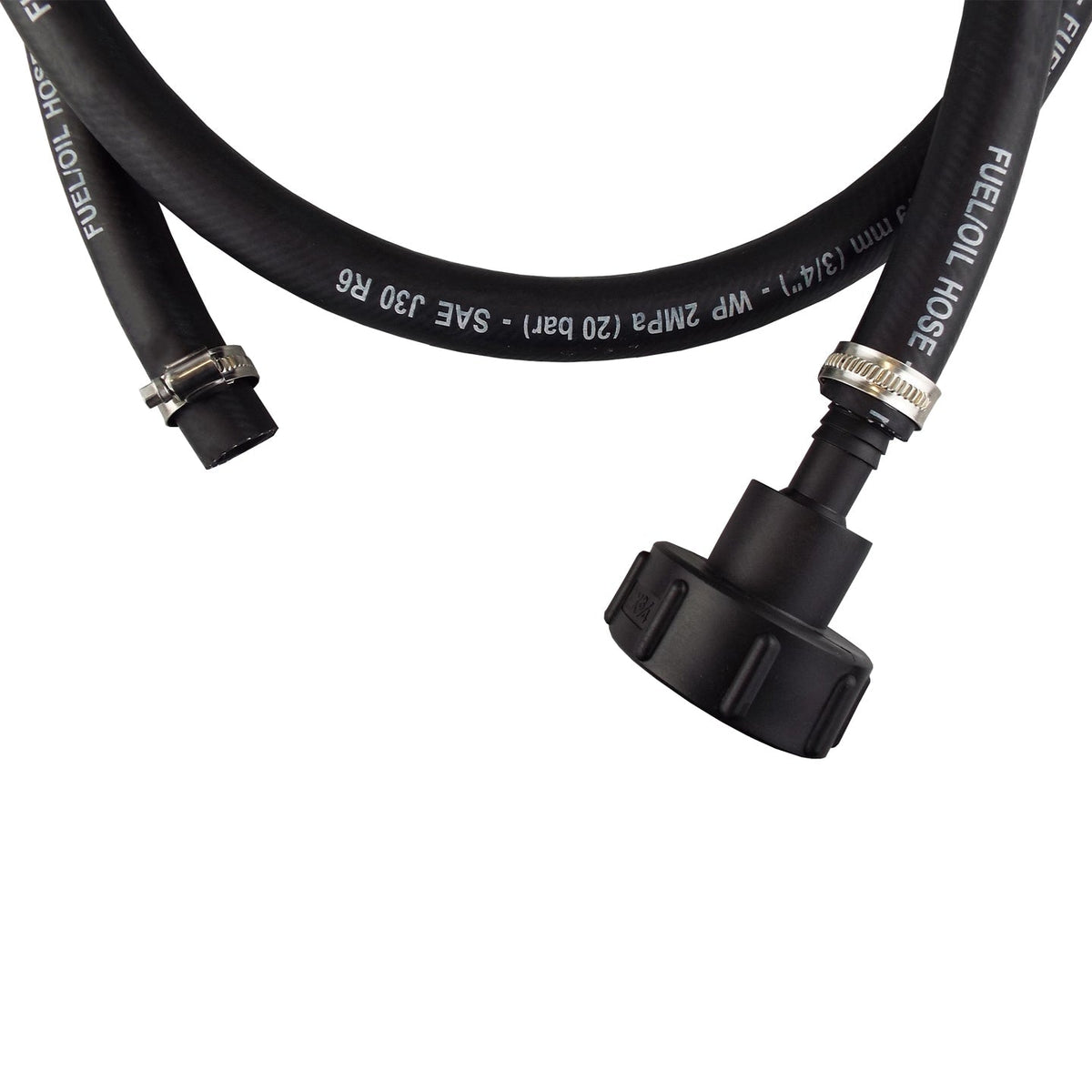 Fuel Nozzle with 1” R6 Rubber Hose & S60X6 Adapter