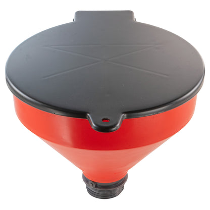 10" Wide Mouthed Fuel Funnel with Lid & Filter Mesh, 2" BSP