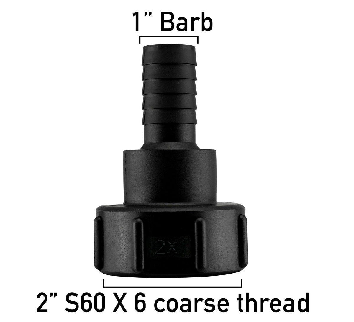 Fuel Nozzle with 1” R6 Rubber Hose & S60X6 Adapter