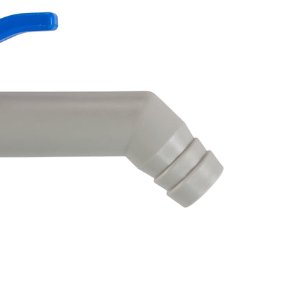 45 Degree PP Barbed Lever Tap, 1" BSP