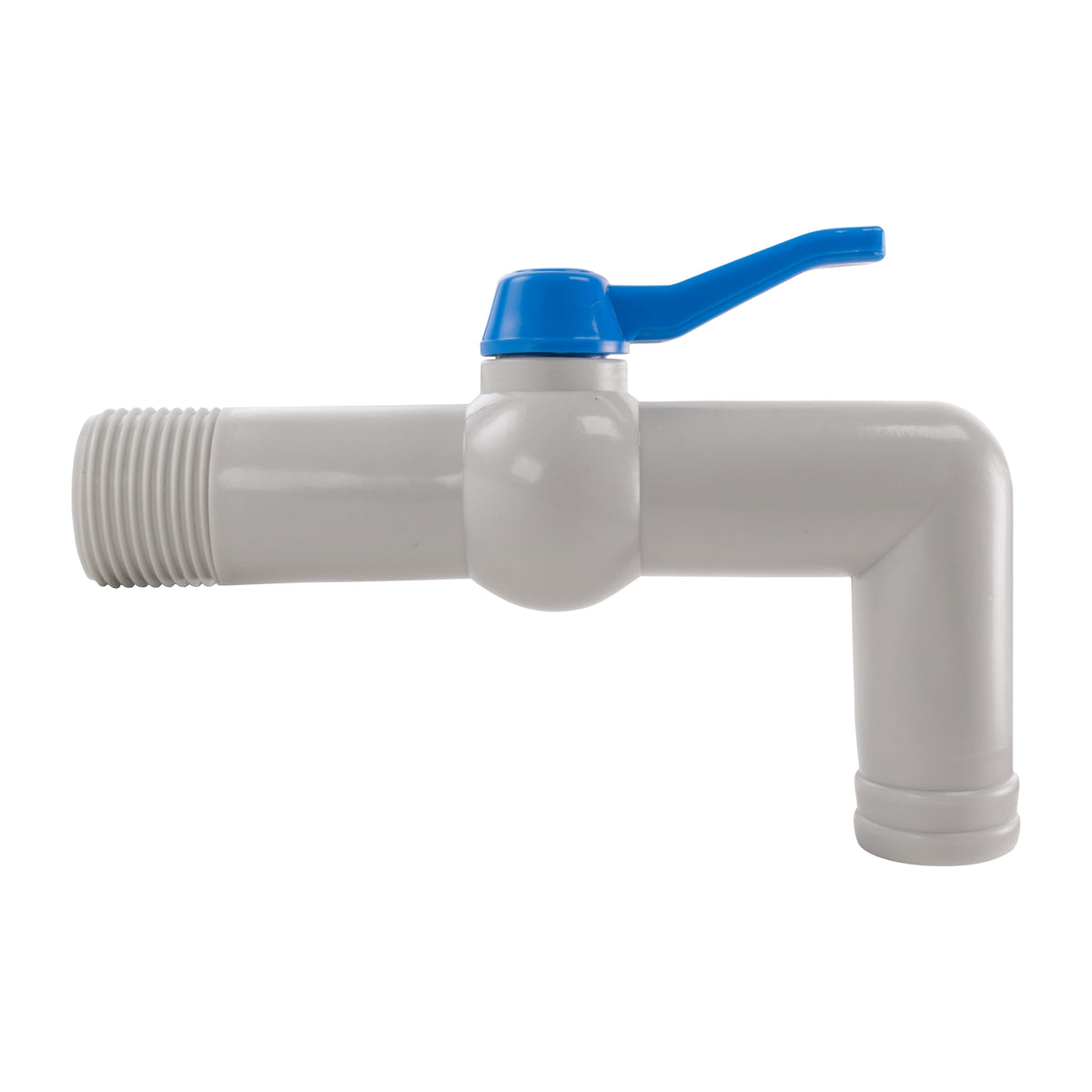 90 Degree PP Barbed Lever Tap, 3/4" BSP