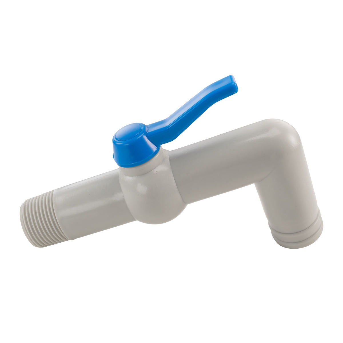 90 Degree PP Barbed Lever Tap, 1" BSP + PTFE