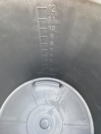 Black Multipurpose Bucket with Handle, 12 Litres