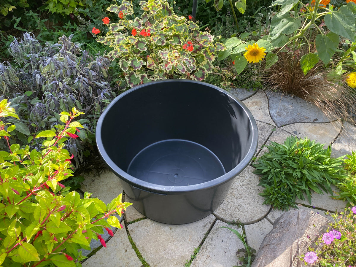 Black Round Mixing Container Tub, 90 Litres