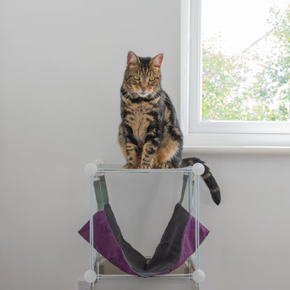 Grey Kitty Cubby Cat Cube Buildable Play Tower, Medium