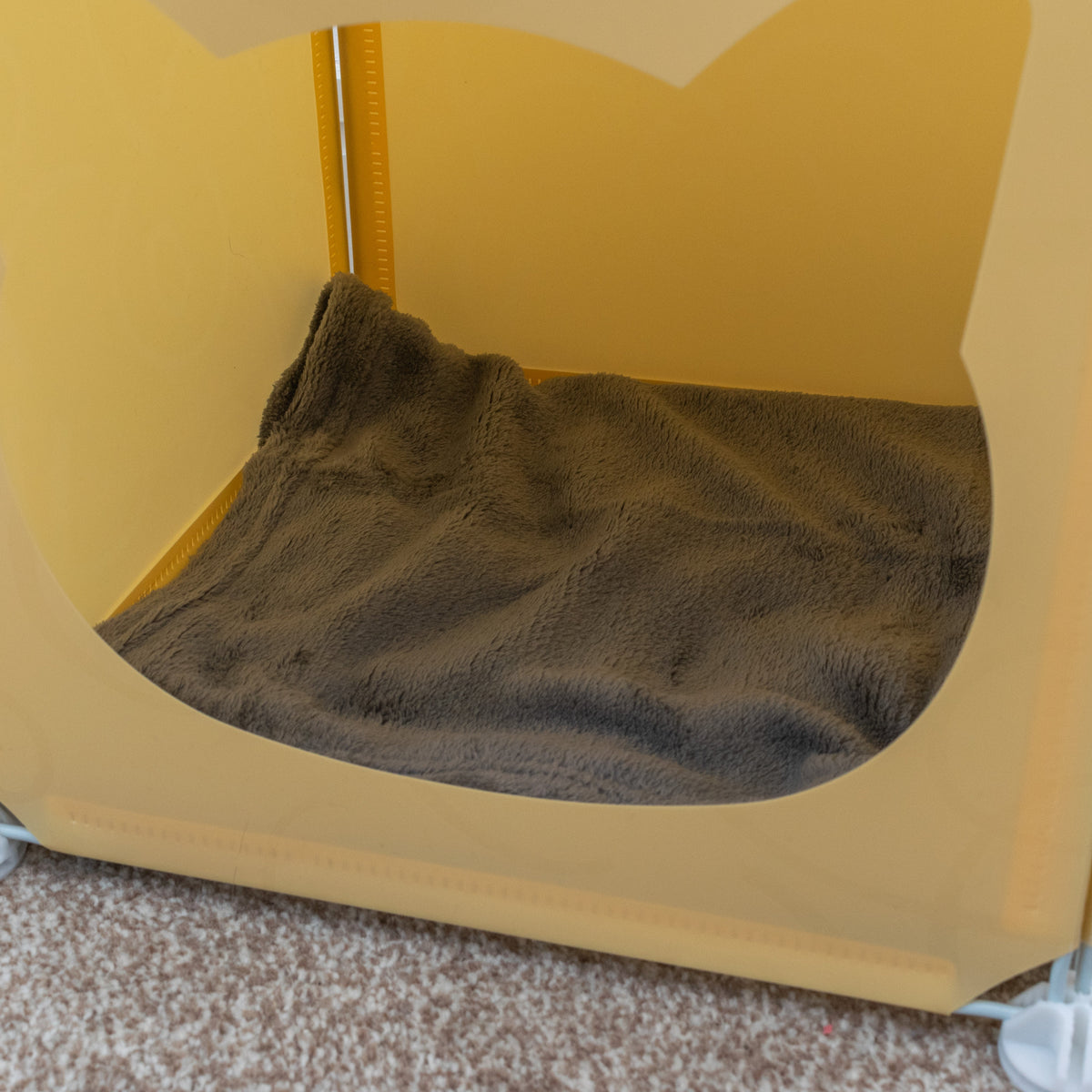 Cream Kitty Cubby Cat Tower Play House, Small