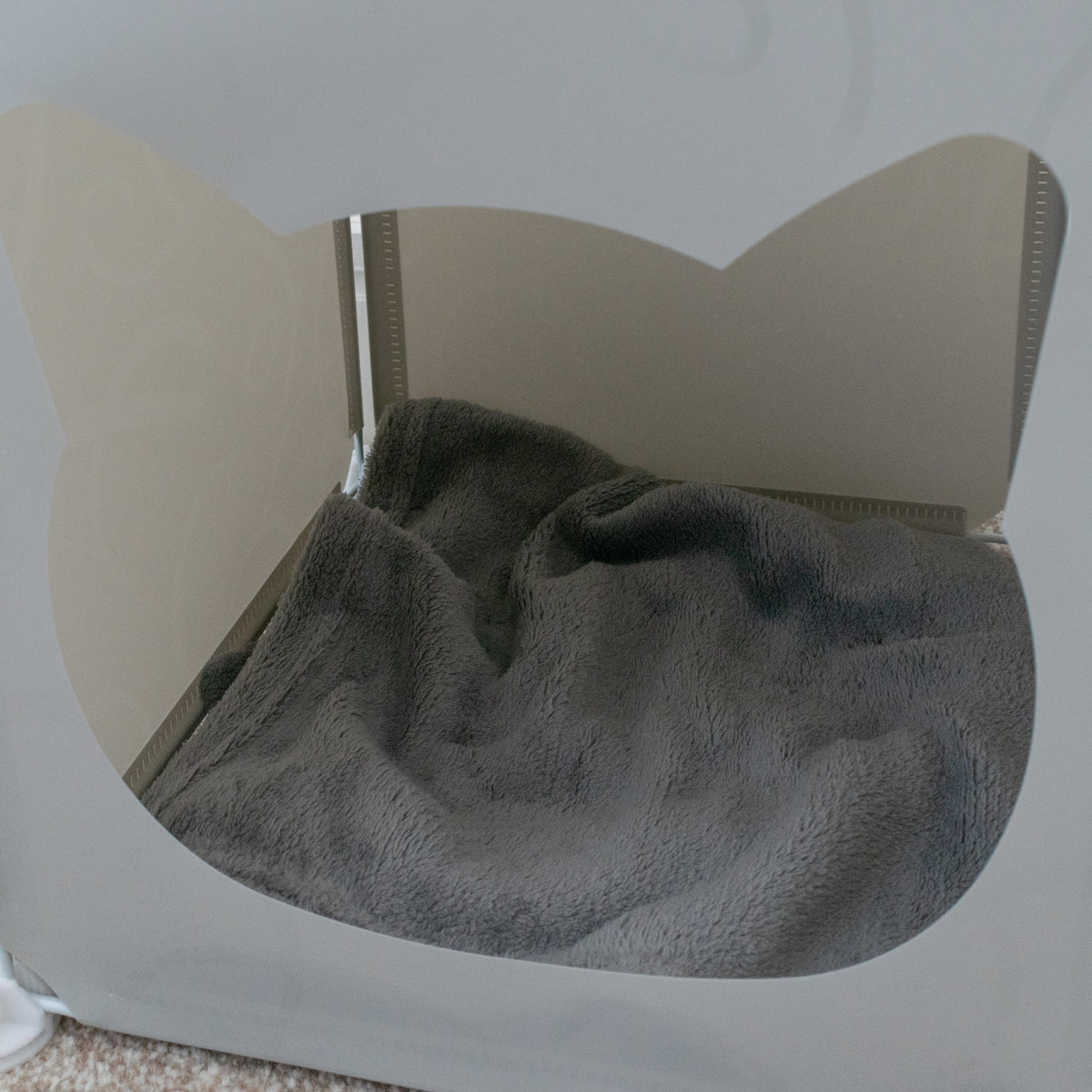Grey Kitty Cubby Cat Tower Play House, Small