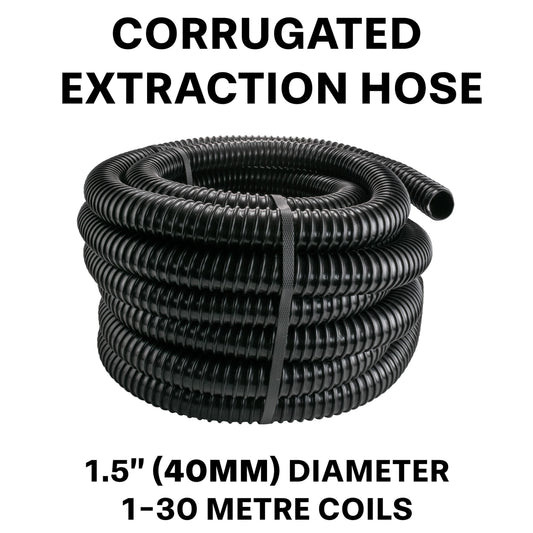 40MM BLACK BORE CORRUGATED FLEXIBLE POND HOSE PUMP GARDEN PIPE TUBE FISH MARINE