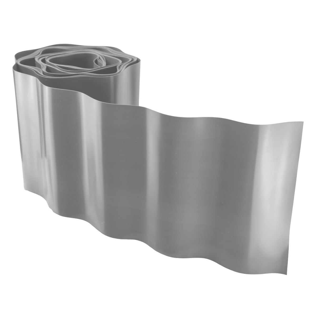 Light Grey Crinkled Flexible Lawn Edging, 20cm Height
