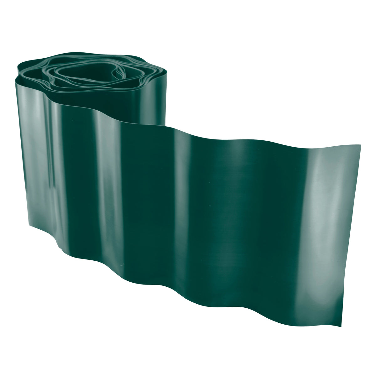 Green Crinkled Flexible Lawn Edging, 25cm Height
