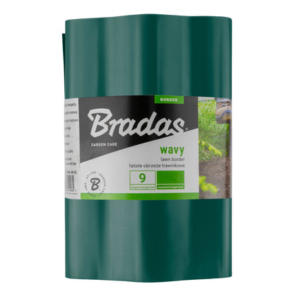 Green Crinkled Flexible Lawn Edging, 10cm Height
