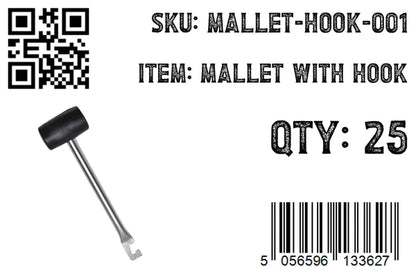 Rubber Mallet with Metal Handle & Hook