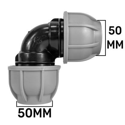MDPE Pipe Elbow Compression Fittings