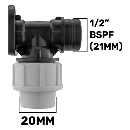 MDPE Bibtap Wall Plate Mount Tap Outlet