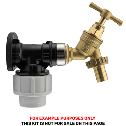 MDPE Bibtap Wall Plate Mount Tap Outlet