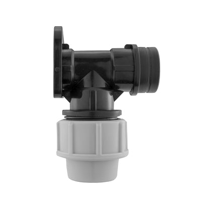 MDPE Bibtap Wall Flange, 25mm - 3/4" BSPF