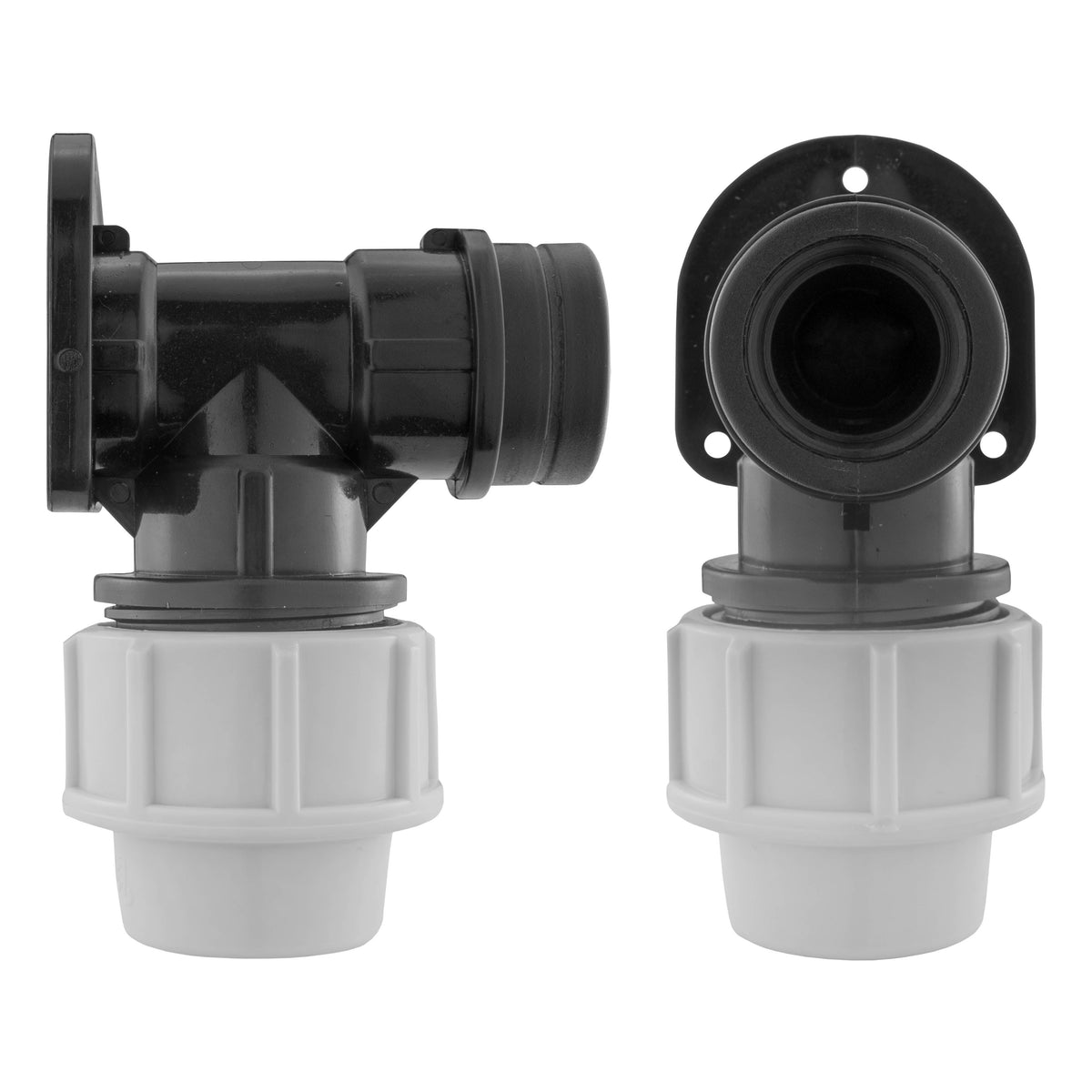 MDPE Bibtap Wall Flange, 25mm - 3/4" BSPF