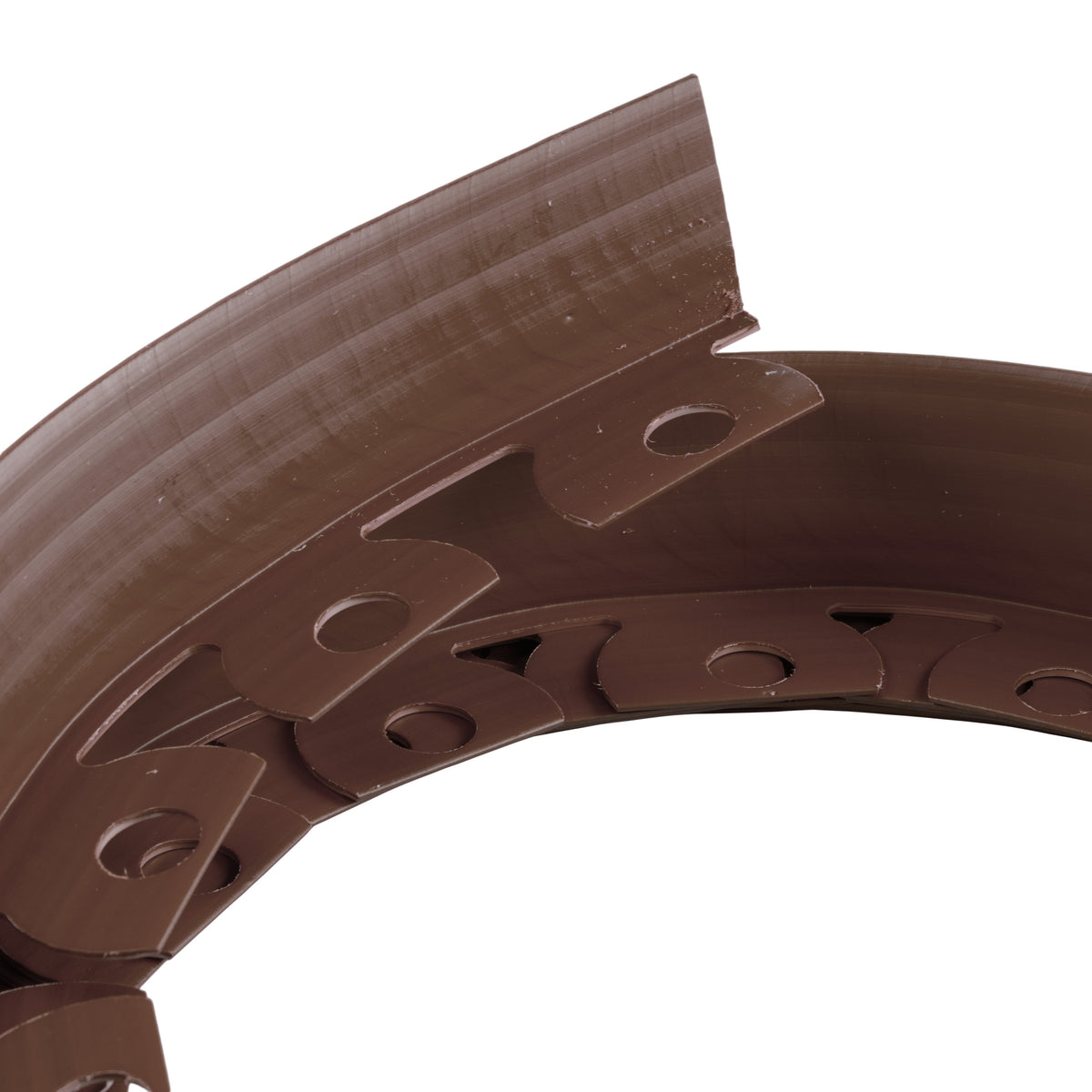 Brown Curved Lawn Edging Set with Pegs, 40mm Height