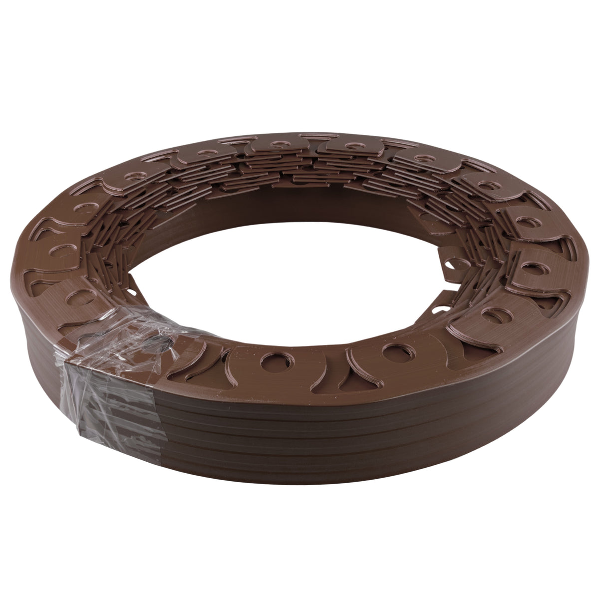 Brown Curved Lawn Edging Set with Pegs, 40mm Height