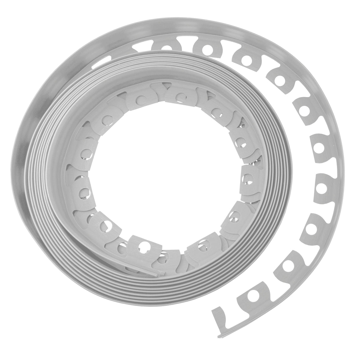 Light Grey Curved Lawn Edging Set with Pegs, 40mm Height