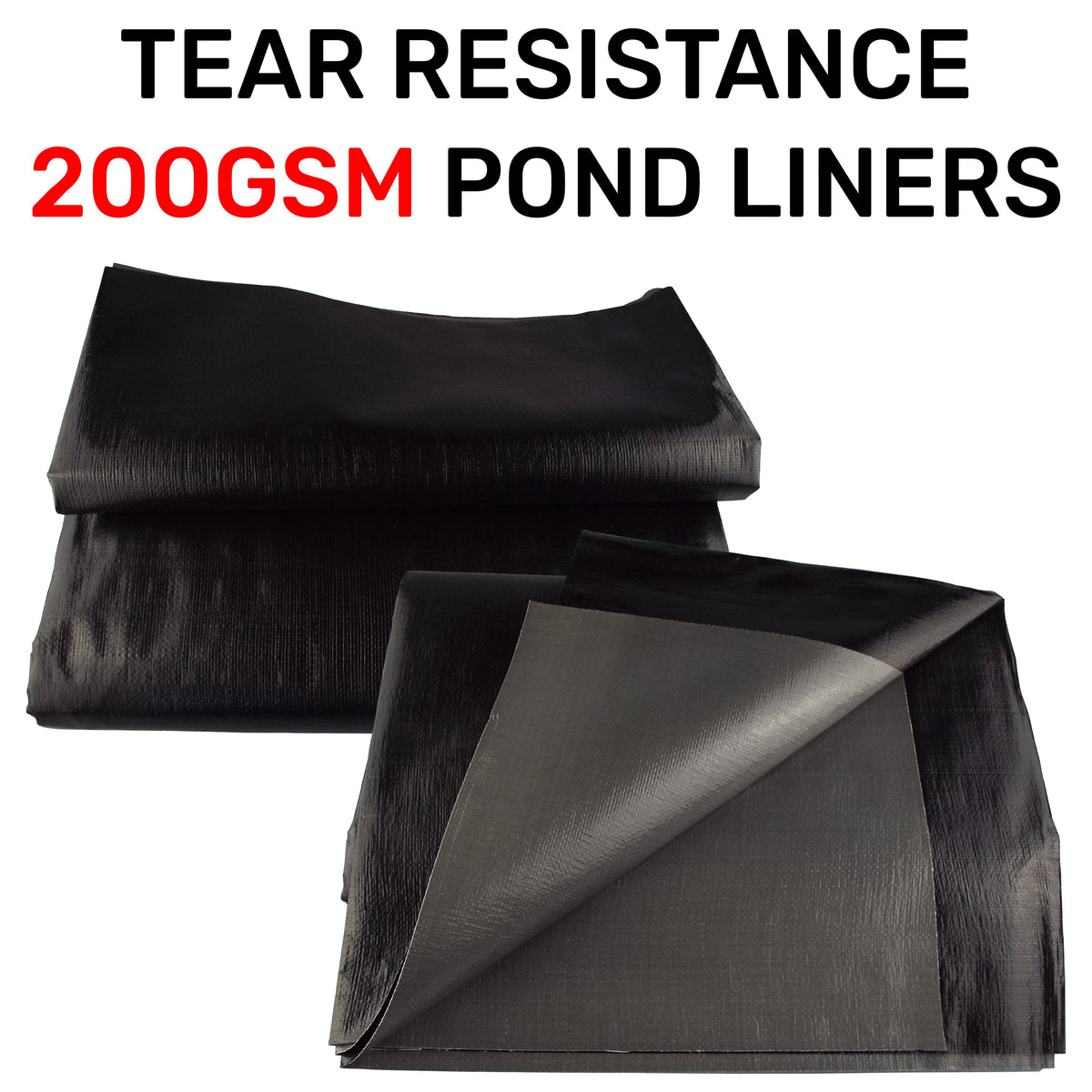 200gsm Black & Grey Flexible Garden Pond Liners