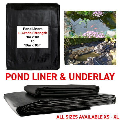 200gsm Black Flexible Garden Pond Liners with Underlay