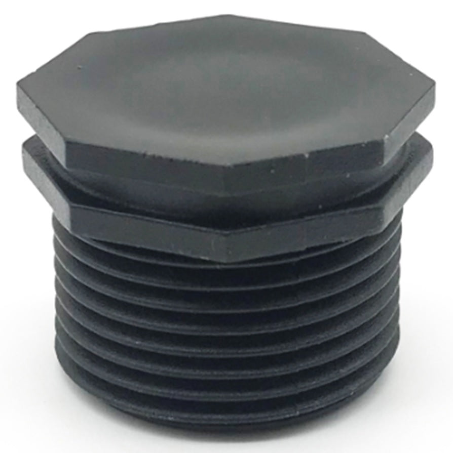 Polypropylene Blank Cap Bulkhead Drain Plug, 2"