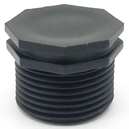 Polypropylene Blank Cap Bulkhead Drain Plug, 2"