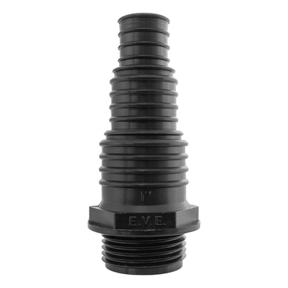 Stepped Barbed Connector for 20mm/ 25mm/ 32mm Hose, 1" BSPM
