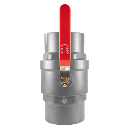 Polypropylene Lever Valve with Stainless Steel Ball, 4"