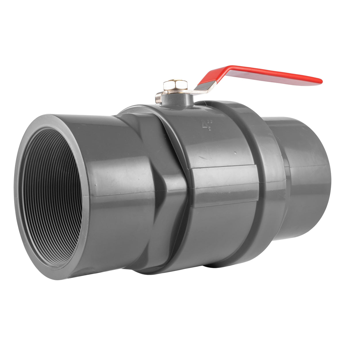 Polypropylene Lever Valve with Stainless Steel Ball, 4"