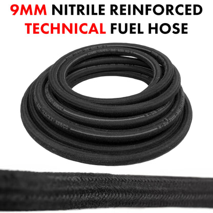 9mm Braided Rubber DIN 73379 Type B Fuel Hose