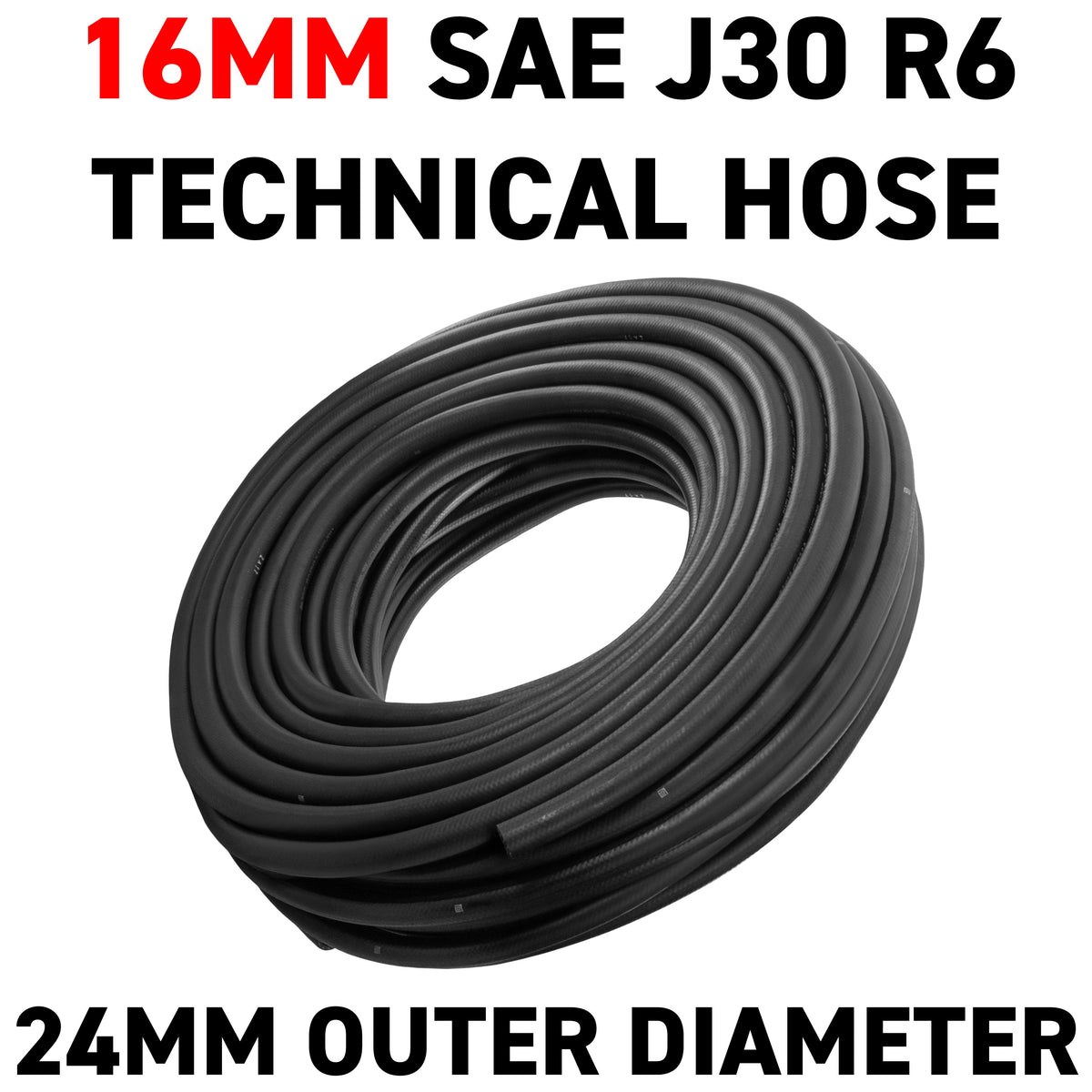 16mm Rubber Reinforced J30 R6 Fuel Hose