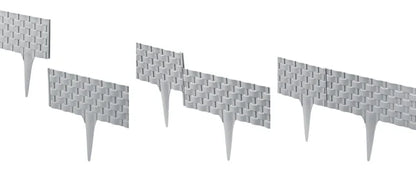 Grey Rattan Texture Palisade Lawn Edging, 2.4m