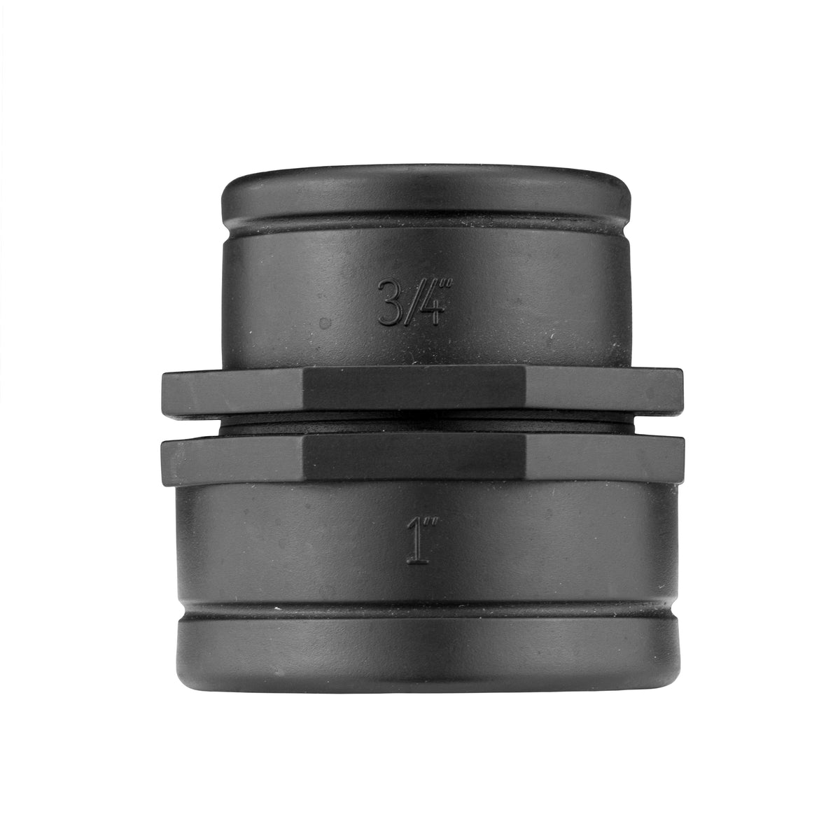 Polypropylene Straight Reducing Socket Connector, 1" - 3/4"