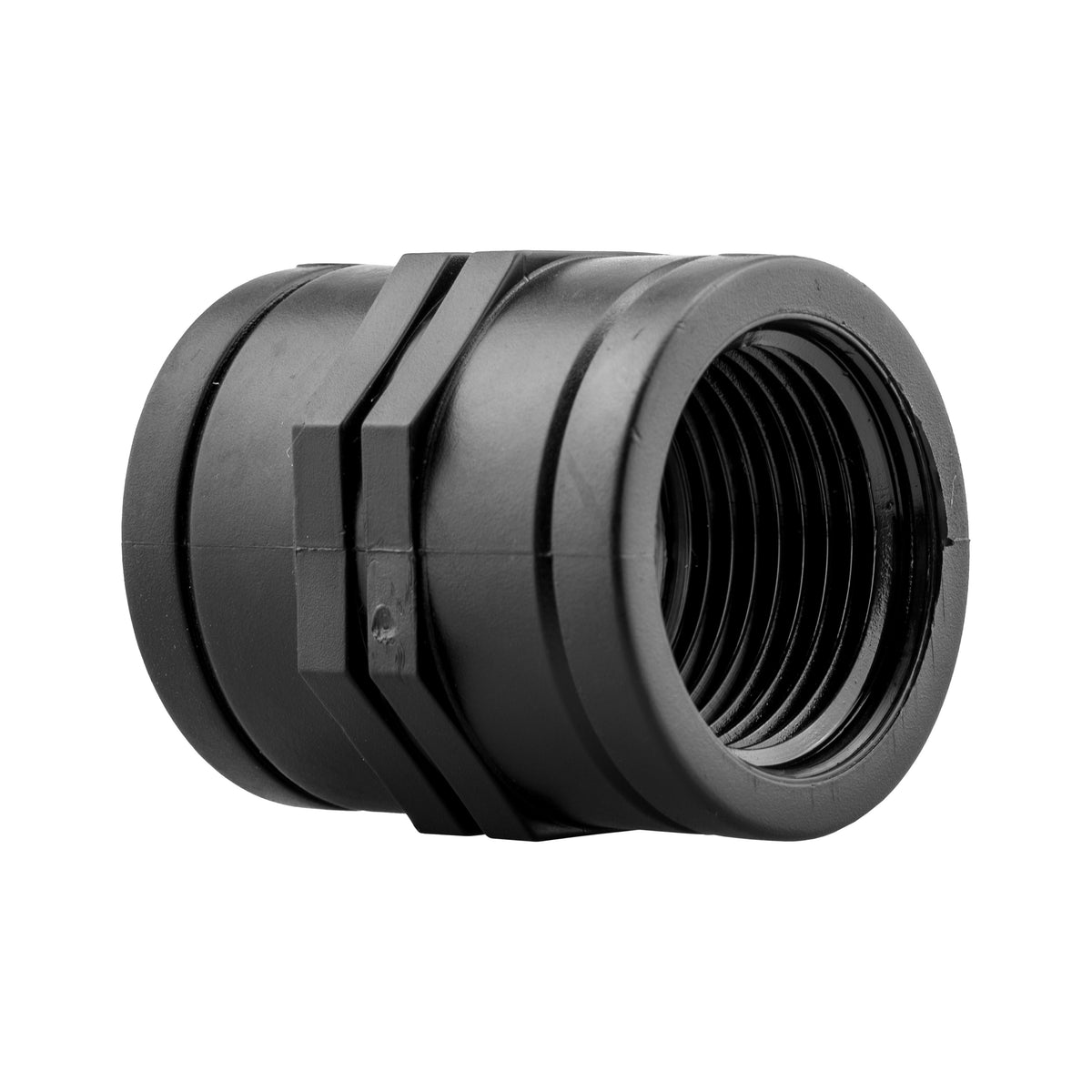 Polypropylene Straight Inline Socket Connector, 1"