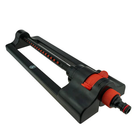 Oscillating Bar Sprinkler, Black & Orange
