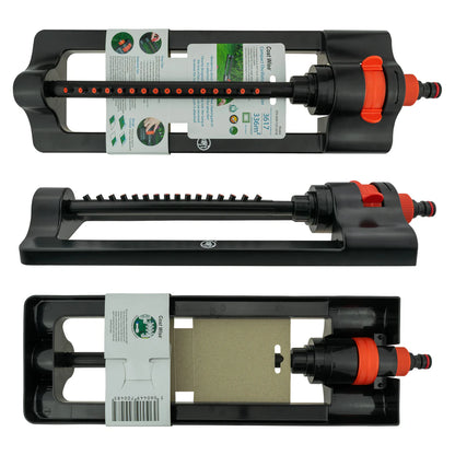 Oscillating Bar Sprinkler, Black & Orange