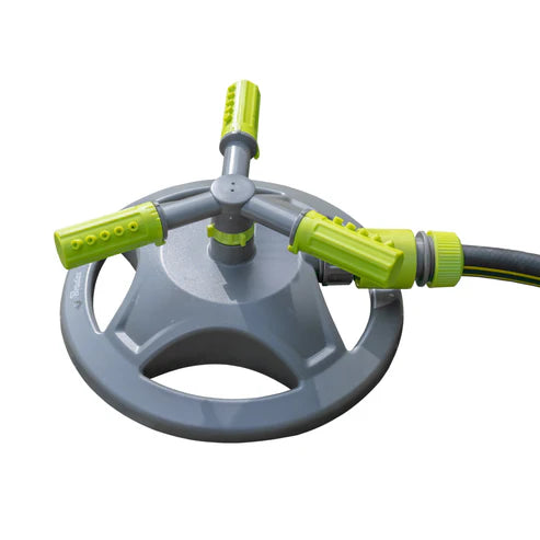 3-Arm Rotating Garden Sprinkler, Lime line