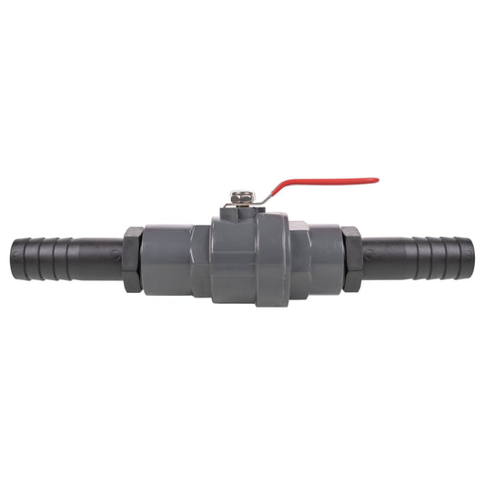 Stainless Steel Ball PP Valve & Barbed Outlet, 3/4"