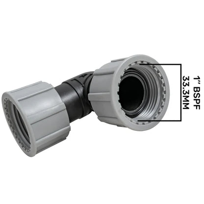 1" BSPF Irrigation Elbow with Swivel Threads