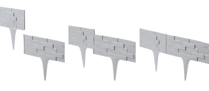 Black Slate Texture Palisade Lawn Edging, 2.38m